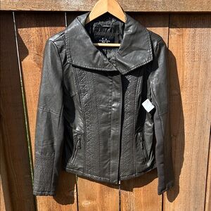 LA Coalition Dark Leather Jacket